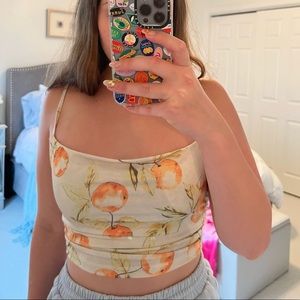fruit print crop top
